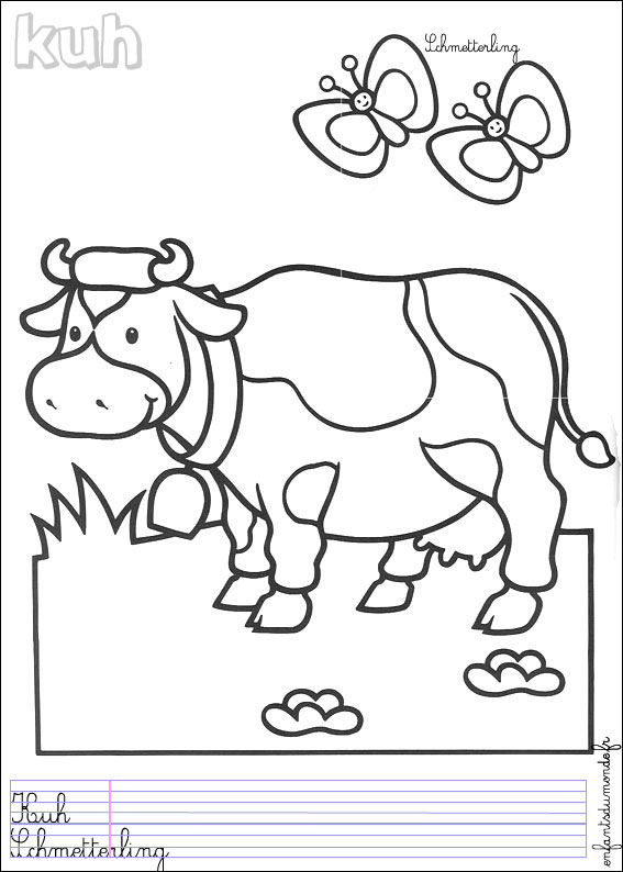 coloriage vache 4